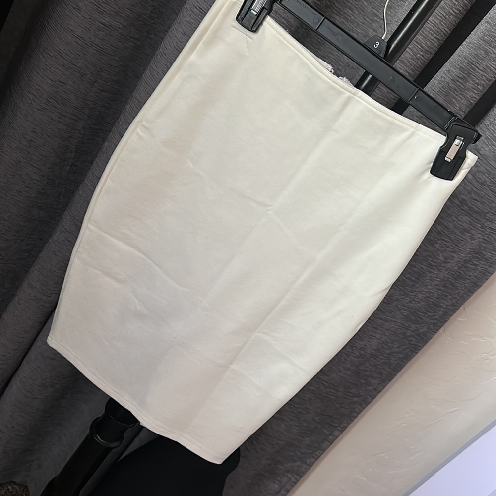 Goodtime White zip pencil skirt - M